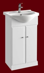 Шкафчик для ванной с раковиной 5001 D50, белый цена и информация | Шкафчики для ванной | 220.lv