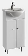 Шкафчик для ванной с раковиной 4002 D40, белый цена и информация | Шкафчики для ванной | 220.lv