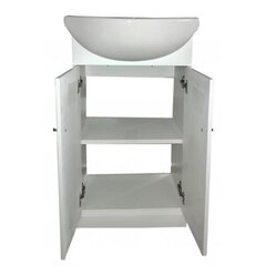 Шкафчик для ванной с раковиной 5002 D50, белый цена и информация | Шкафчики для ванной | 220.lv
