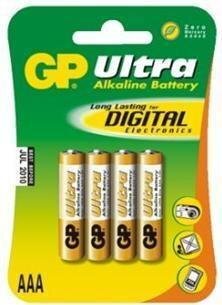 Alcaline battery GP Batteries 24AU-U4 AAA | LR03 | 1.5V | ULTRA ALKALINE | blist cena un informācija | Baterijas | 220.lv