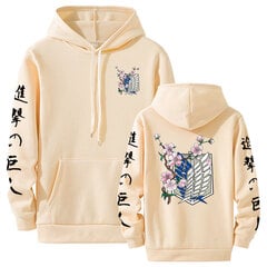 (Āzijas izmēra khaki-L) Harajuku Anime Attack On Titan Hoodie vīriešiem цена и информация | Мужские толстовки | 220.lv