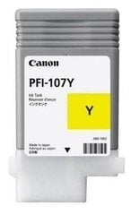 INK CARTRIDGE YELLOW PFI-107/6708B001 CANON цена и информация | Картриджи для струйных принтеров | 220.lv