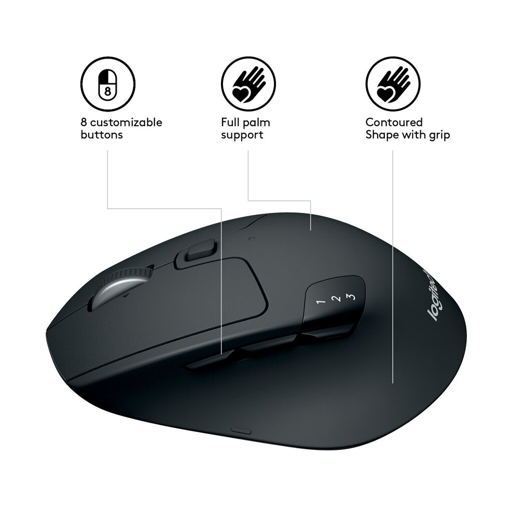 Logitech M720, melns cena un informācija | Peles | 220.lv