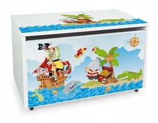 Rotaļu kaste Leomark Pirates , balta 71x40 x46 cm cena un informācija | Bērnu kumodes | 220.lv