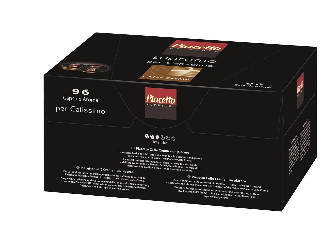 Kafijas kapsulas Cafissimo Piacetto supremo CAFFE CREMA (96 kapsulas) cena un informācija | Kafija, kakao | 220.lv