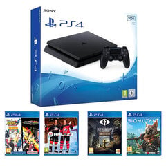 PlayStation 4 Slim 500Gb + 4 spēles cena un informācija | Spēļu konsoles | 220.lv