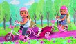 Simba lelle Evi ar velosipēdu un sunīti cena un informācija | Rotaļlietas meitenēm | 220.lv