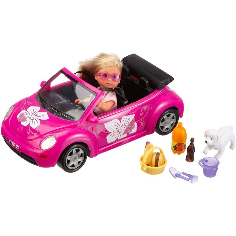 Lelle ar mašīnu Beetle Simba Evi Love, 1 gab., 105731539 cena un informācija | Rotaļlietas meitenēm | 220.lv