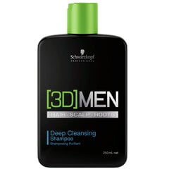Dziļi attīrošs šampūns vīriešiem Schwarzkopf Professional 3DMEN Deep Cleansing 250 ml cena un informācija | Šampūni | 220.lv