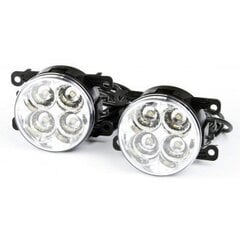 LED dienas gaitas lukturi - 12/24V (apaļie) cena un informācija | Automašīnu spoguļi, restes, lukturi | 220.lv