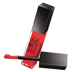 Maybelline Color Sensational Vivid Matte Liquid lūpukrāsa 8 ml, 35 Rebel Red cena un informācija | Lūpu krāsas, balzāmi, spīdumi, vazelīns | 220.lv