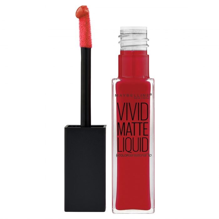 Maybelline Color Sensational Vivid Matte Liquid lūpukrāsa 8 ml, 35 Rebel Red cena un informācija | Lūpu krāsas, balzāmi, spīdumi, vazelīns | 220.lv