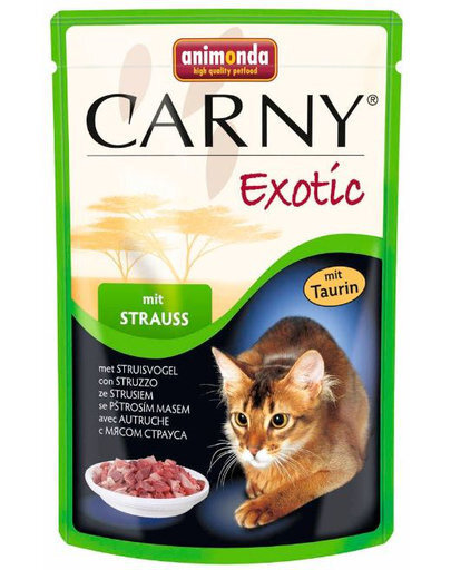 Konservi kaķiem ar strausa gaļu Animonda Carny Exotic 85 g cena un informācija | Konservi kaķiem | 220.lv
