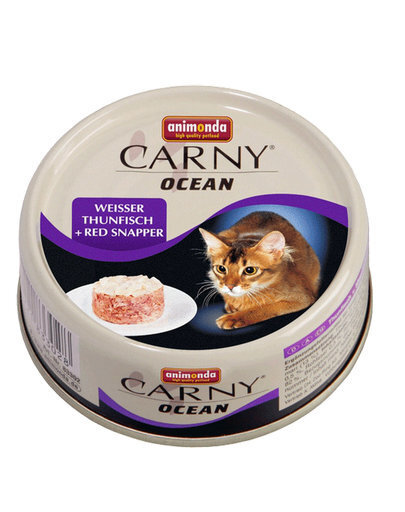 Animonda Carny Ocean konservi ar balto tunci un asari, 80 g cena un informācija | Konservi kaķiem | 220.lv