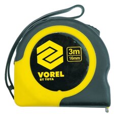 Желтая измерительная рулетка Vorel 3м  цена и информация | Механические инструменты | 220.lv