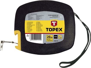 Mērlente 12,5 mm Topex 20m (metāla) cena un informācija | Rokas instrumenti | 220.lv