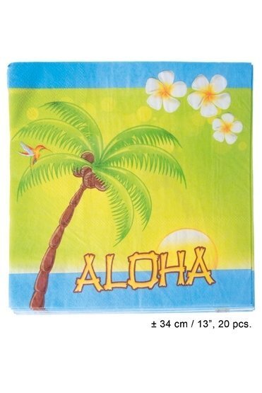 Salvetes Havajiešu ballīte, 20 gab. цена и информация | Vienreizējie trauki | 220.lv