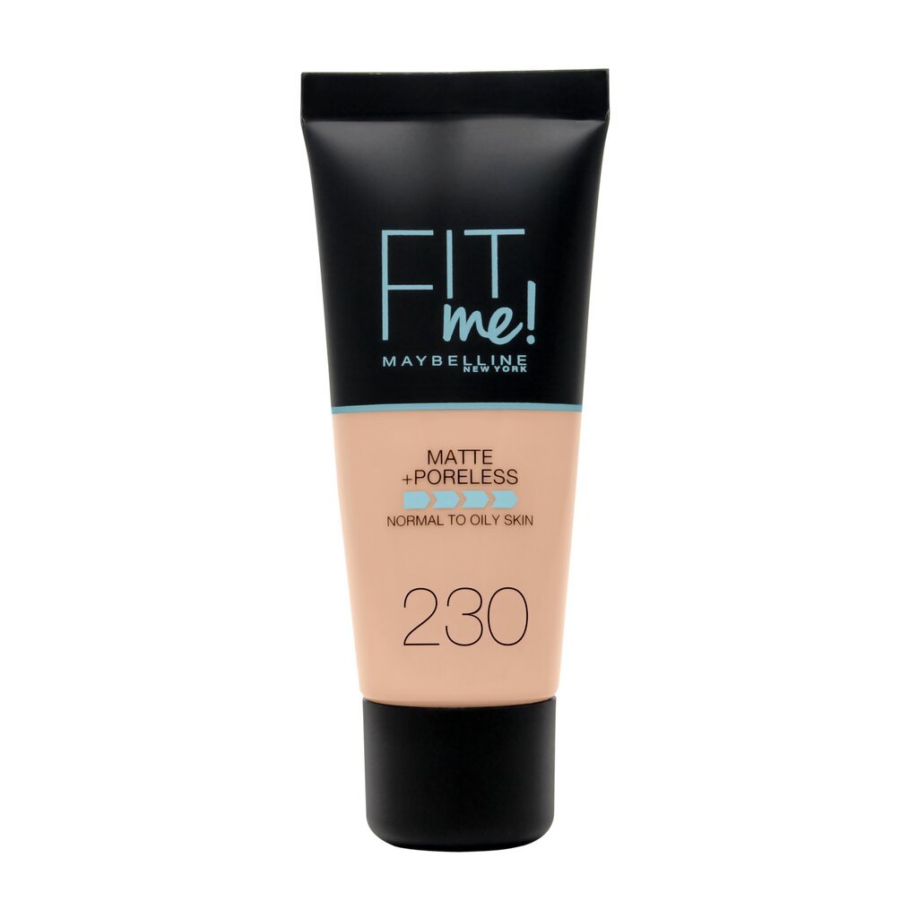 Maybelline FIT ME Matte tonālais krēms 230 Natural Buff, 30ml cena un informācija | Grima bāzes, tonālie krēmi, pūderi | 220.lv