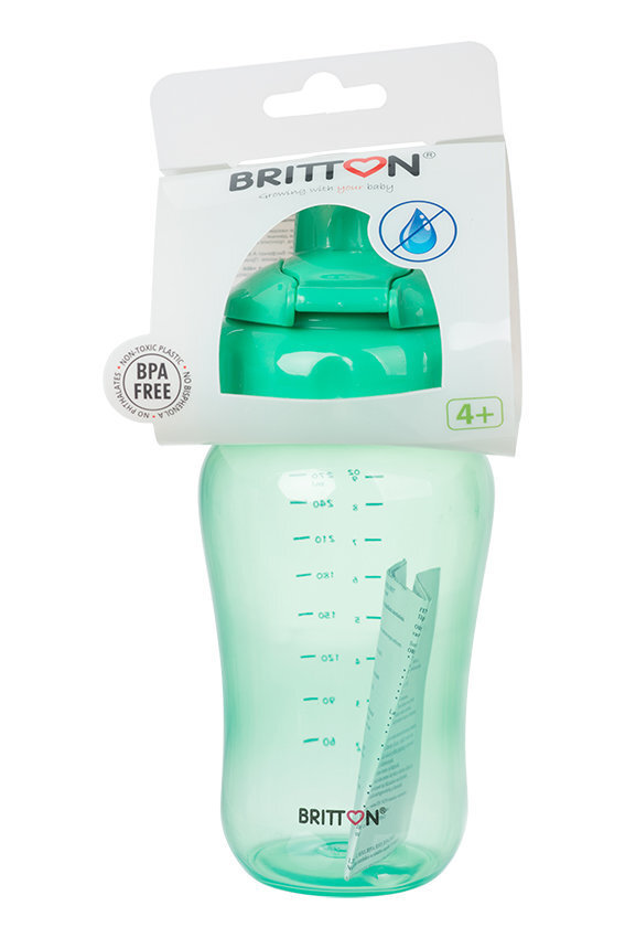 Pudelīte Britton, 270 ml, zaļa цена и информация | Bērnu pudelītes un to aksesuāri | 220.lv