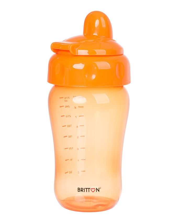 Pudelīte Britton, 270 ml, oranža cena un informācija | Bērnu pudelītes un to aksesuāri | 220.lv
