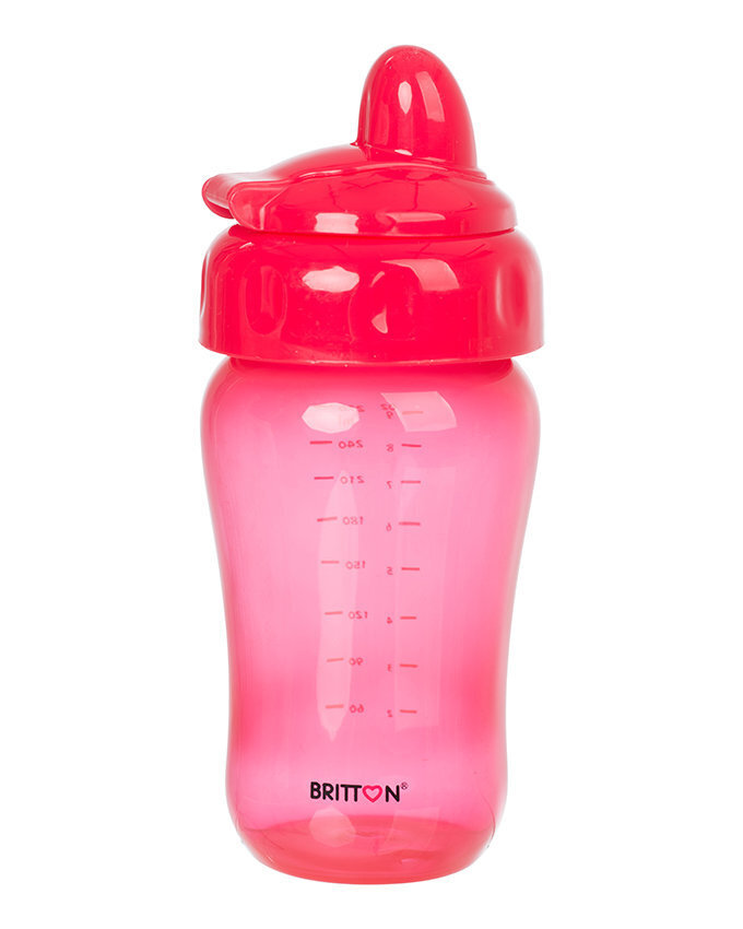 Pudelīte Britton, 270 ml, sarkana cena un informācija | Bērnu pudelītes un to aksesuāri | 220.lv