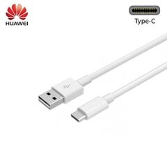 Универсальный Huawei AP51 USB на Type-C 3.1 Qualcom Quick Charge 3.0 и кабель данных 1 м, белый (OEM) цена и информация | Кабели для телефонов | 220.lv