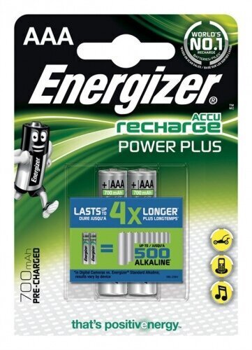 Baterijas ENERGIZER Power Plus, AAA, HR03, 1,2 V, 700mAh, 2 gab. cena un informācija | Baterijas | 220.lv