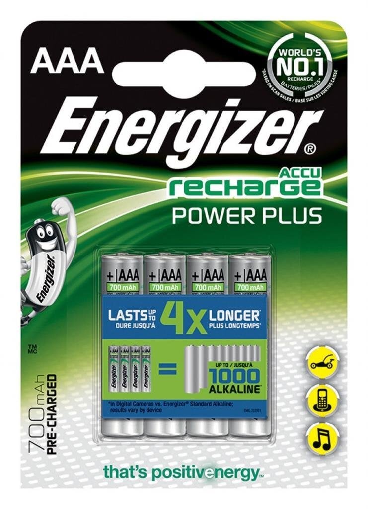 Uzlādējamās baterijas ENERGIZER PRECHARGED HR03 700MAH ALWAYS READY BLISTER, 4 GAB. цена и информация | Baterijas | 220.lv