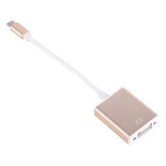 Кабель-адаптер USB 3.1 Type C Reversible to VGA HDTV с алюминиевым корпусом, золотой цена и информация | Аксессуары для принтера | 220.lv