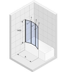 Vannas siena RIHO Alta 100 cm cena un informācija | Riho Mājsaimniecības preces | 220.lv