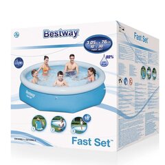 Bestway apaļš piepūšamais baseins 305 x 76 cm, 57266 cena un informācija | Baseini | 220.lv