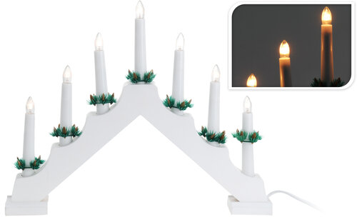 Ziemassvētku logu svečturis ar lampiņām cena un informācija | Ziemassvētku dekorācijas | 220.lv