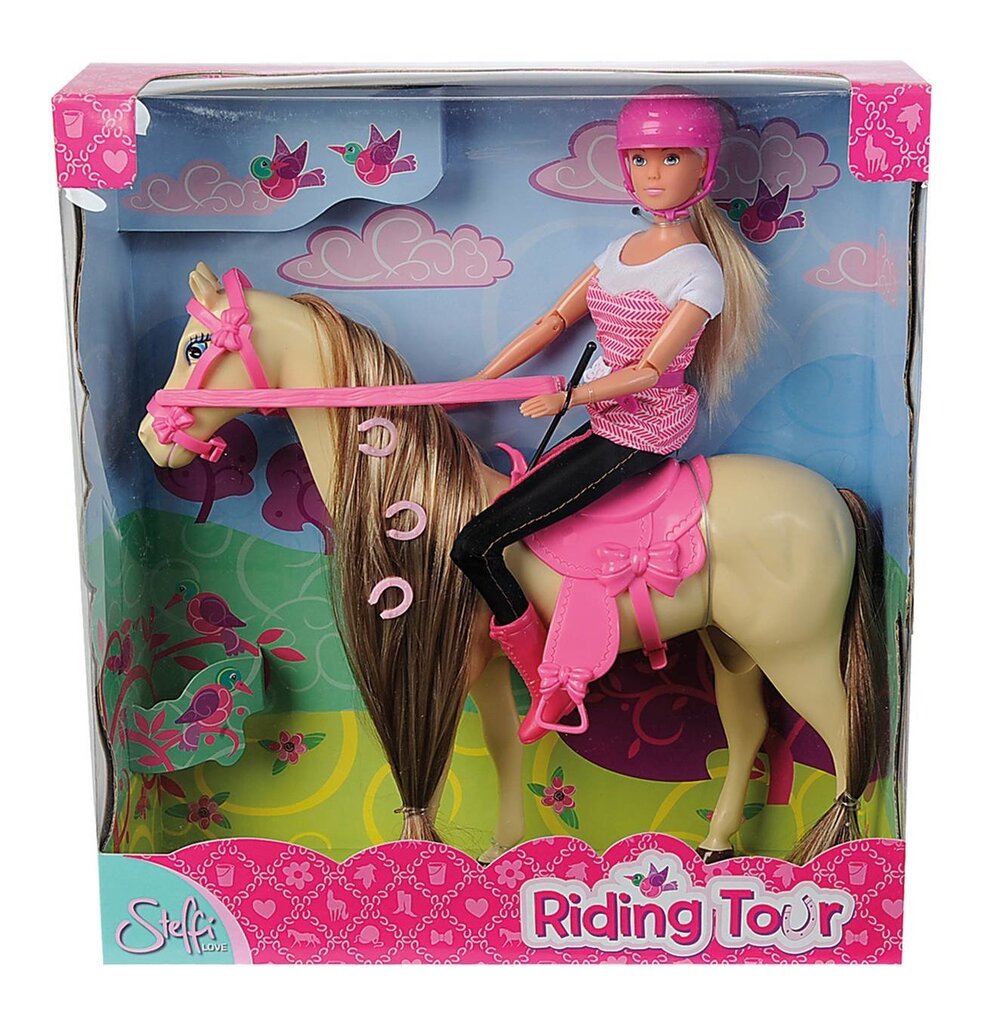 Lelle uz zirga Steffi Riding Tour cena un informācija | Rotaļlietas meitenēm | 220.lv
