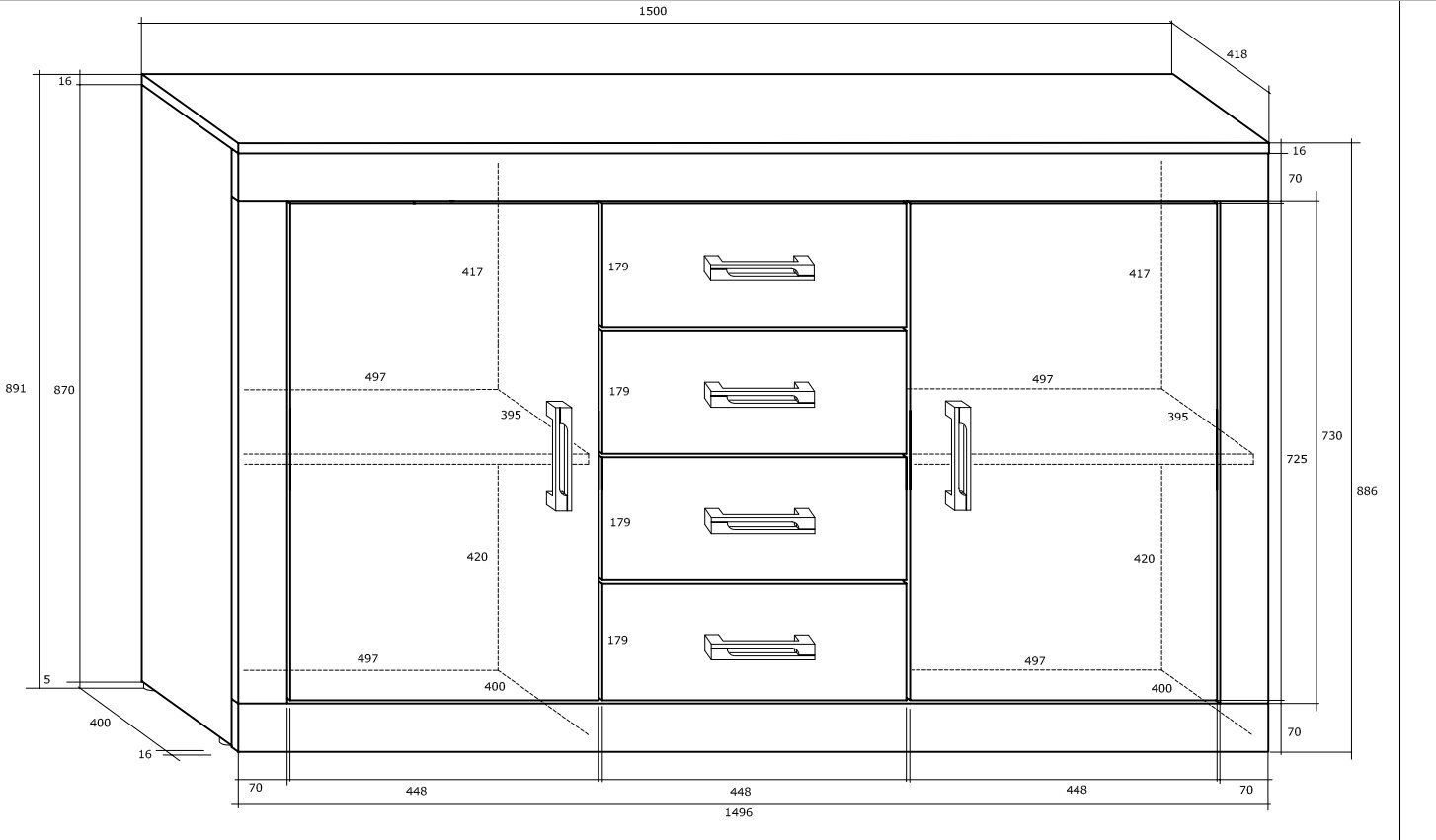 Kumode VERIN 2D4S cena un informācija | Kumodes | 220.lv