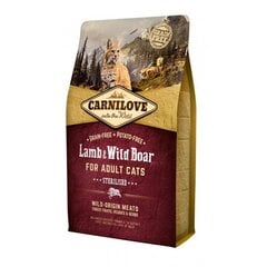 Сухой корм для кошек Carni Love с мясом ягненка и кабана, 400 г цена и информация | Сухой корм для кошек | 220.lv