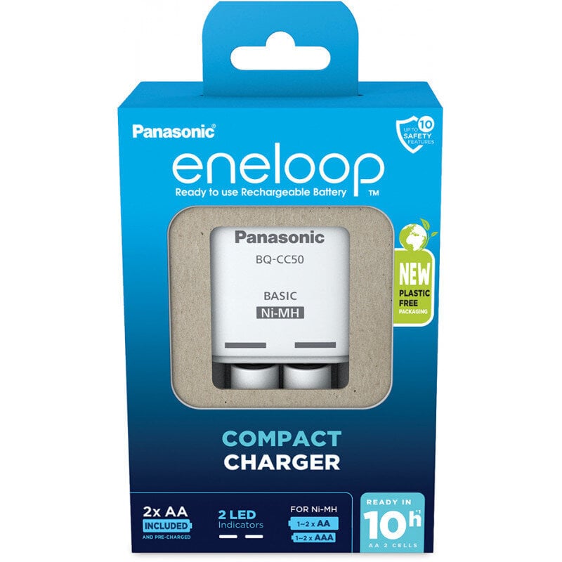 Panasonic eneloop battery charger BQ-CC50 + 2x1900 cena un informācija | Akumulatori fotokamerām | 220.lv