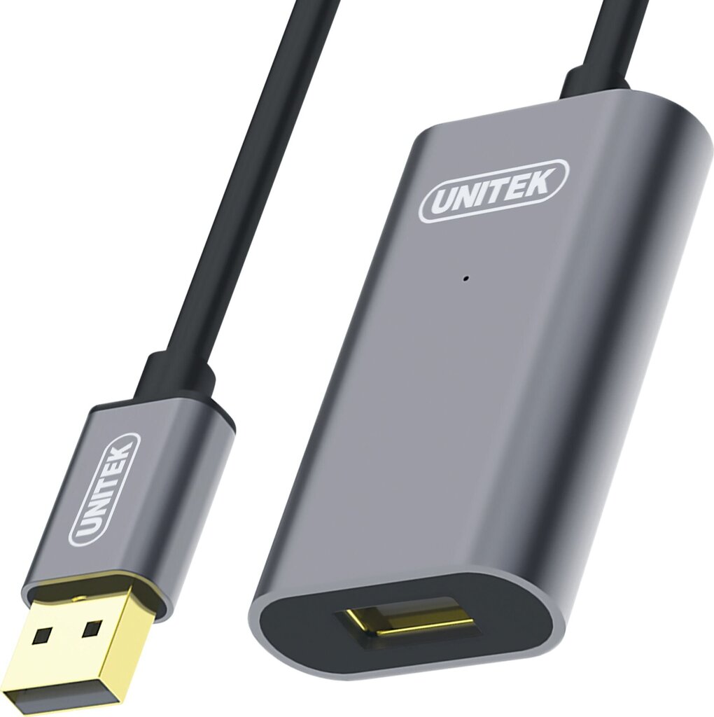 Unitek Cable USB 2.0 Active Extension, 10m, Alu., Y-272 cena un informācija | Kabeļi un vadi | 220.lv