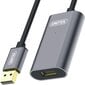 Unitek Cable USB 2.0 Active Extension, 10m, Alu., Y-272 cena un informācija | Kabeļi un vadi | 220.lv