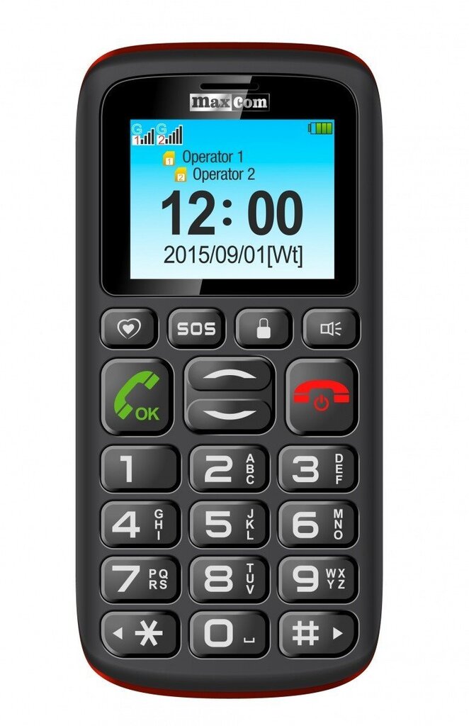 Maxcom MM428BB, ENG, Black цена и информация | Mobilie telefoni | 220.lv