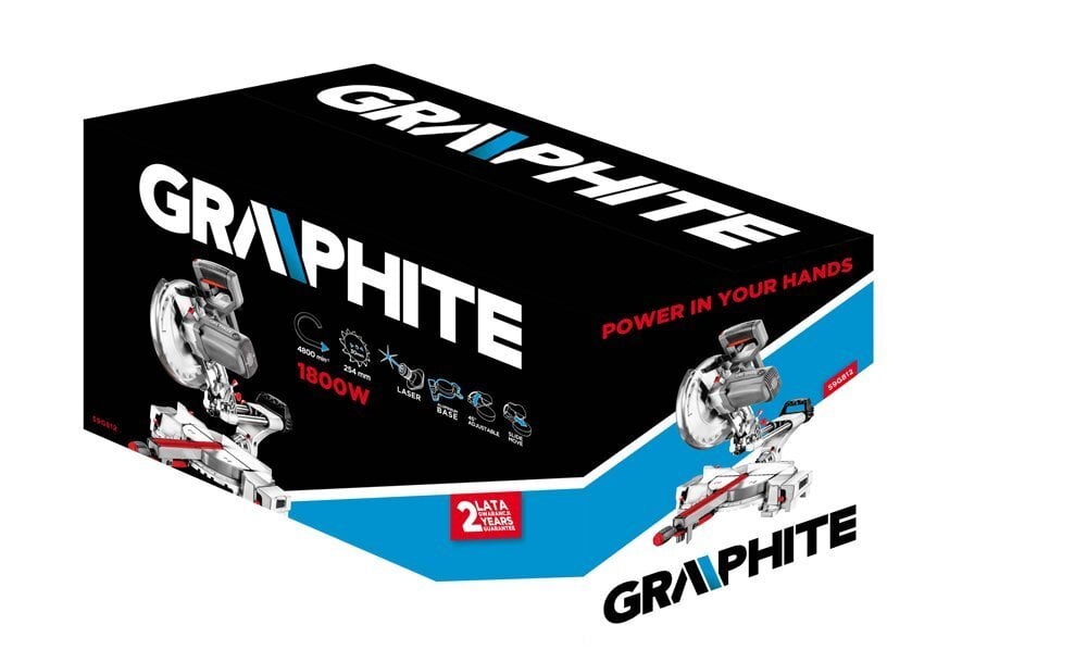 Kombinēts zāģis Graphite 1800W 59G812 цена и информация | Zāģi, ripzāģi | 220.lv