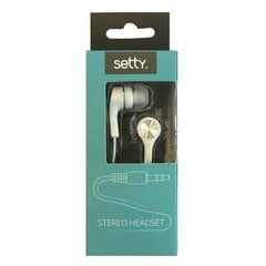 Setty Universālas Austiņas 3.5 mm / 1m / Baltas cena un informācija | Austiņas | 220.lv