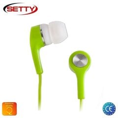 Setty wired earphones green cena un informācija | Setty Datortehnika | 220.lv