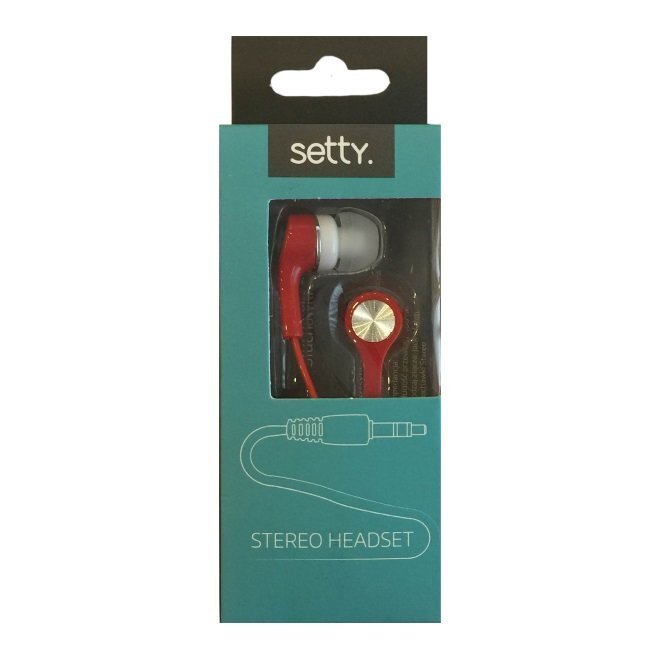 Setty wired earphones red цена и информация | Austiņas | 220.lv