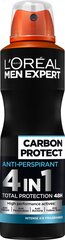 Izsmidzināms dezodorants vīriešiem L'Oreal Paris Men Expert Carbon Protect 150 ml cena un informācija | Dezodoranti | 220.lv
