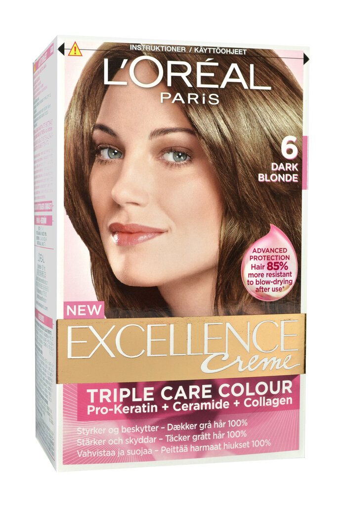 L'Oréal Paris Excellence CRÈME ilgnoturīga matu krāsa, 600 cena un informācija | Matu krāsas | 220.lv