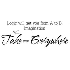 Наклейка «Воображение возьмет вас повсюду» для гостиной, спальни, декоративная наклейка на стену, фон цена и информация | Элементы декора для стен, потолка | 220.lv