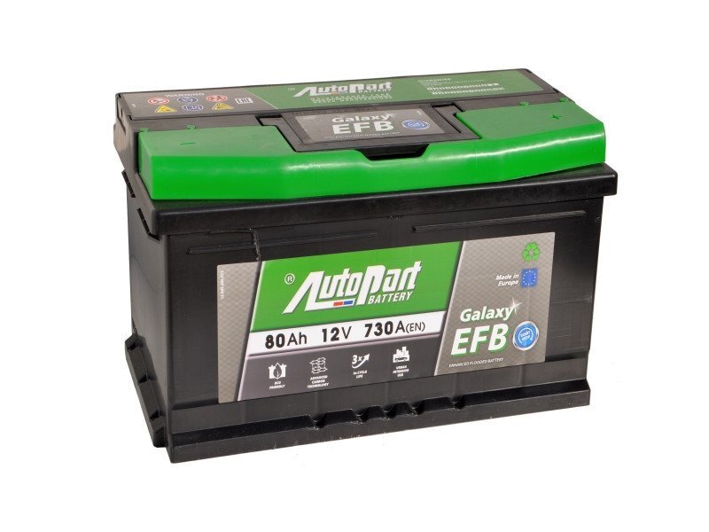 Akumulators 80AH 730A EFB GALAXY START STOP цена и информация | Akumulatori | 220.lv