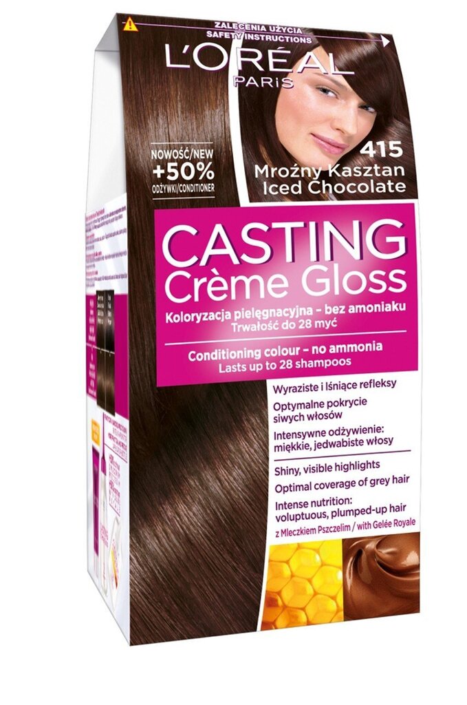 CASTING CRÈME GLOSS kopjoša daļēji noturīga matu krāsa, 415 цена и информация | Matu krāsas | 220.lv