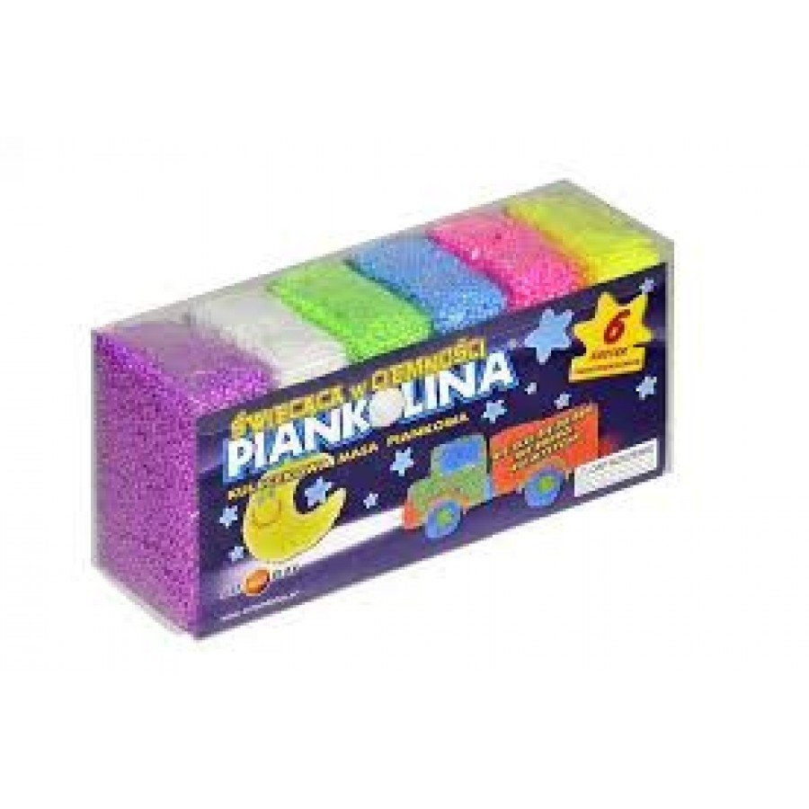 Plastilīns-Foam Glowing 6 Krāsas цена и информация | Modelēšanas un zīmēšanas piederumi | 220.lv