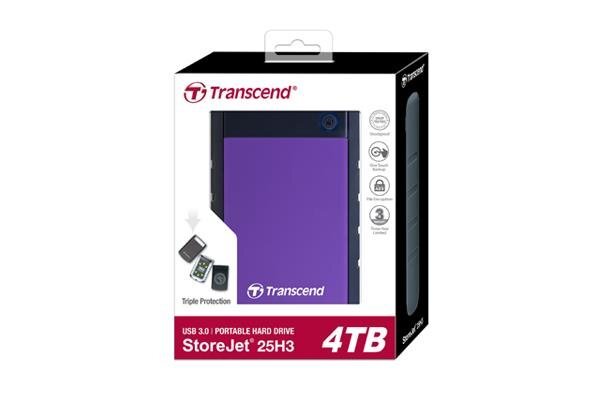 HDD USB3 4TB EXT. 2.5/TS4TSJ25H3P TRANSCEND cena un informācija | Ārējie cietie diski | 220.lv